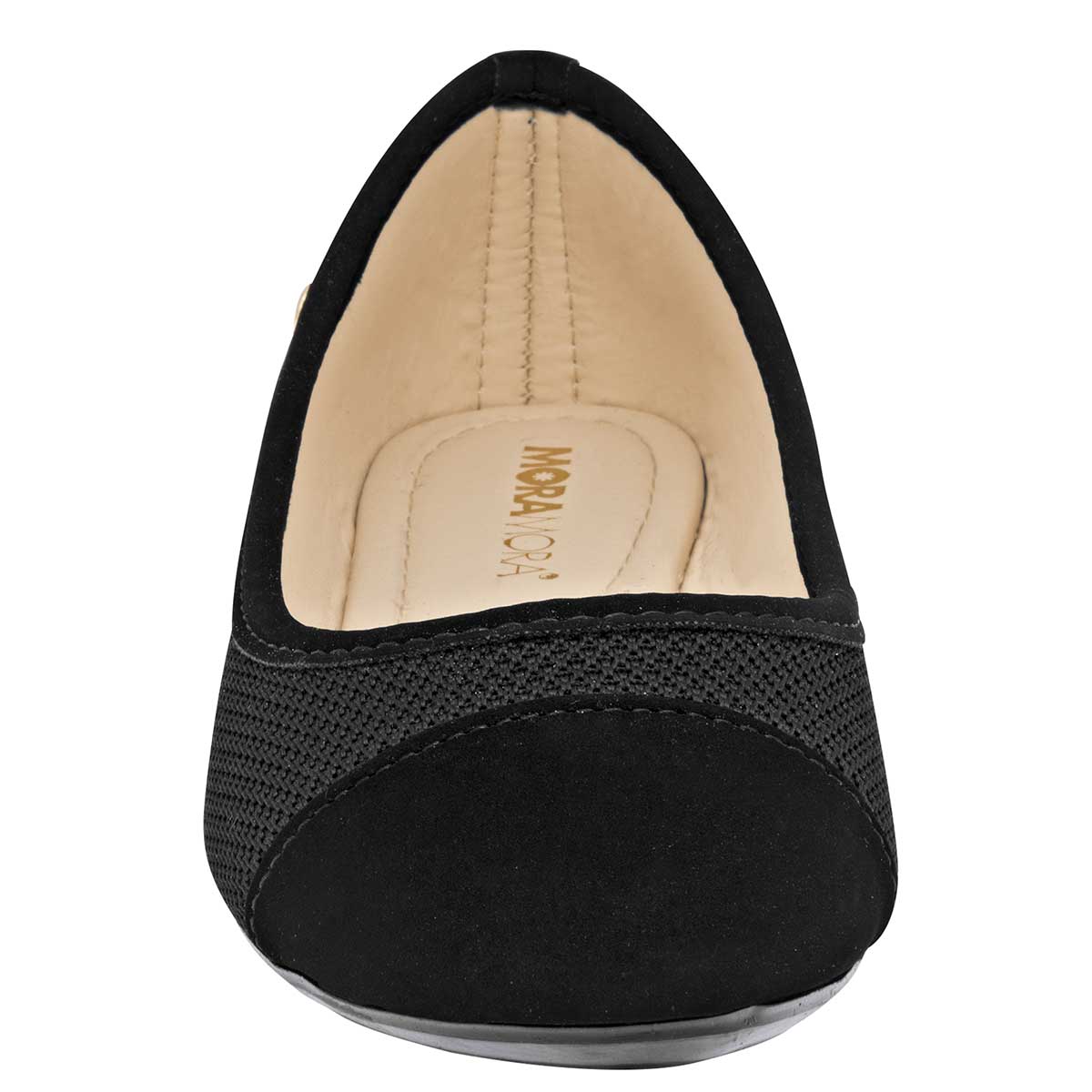 Flats Calzado Moramora 103105 Para Mujer Negro