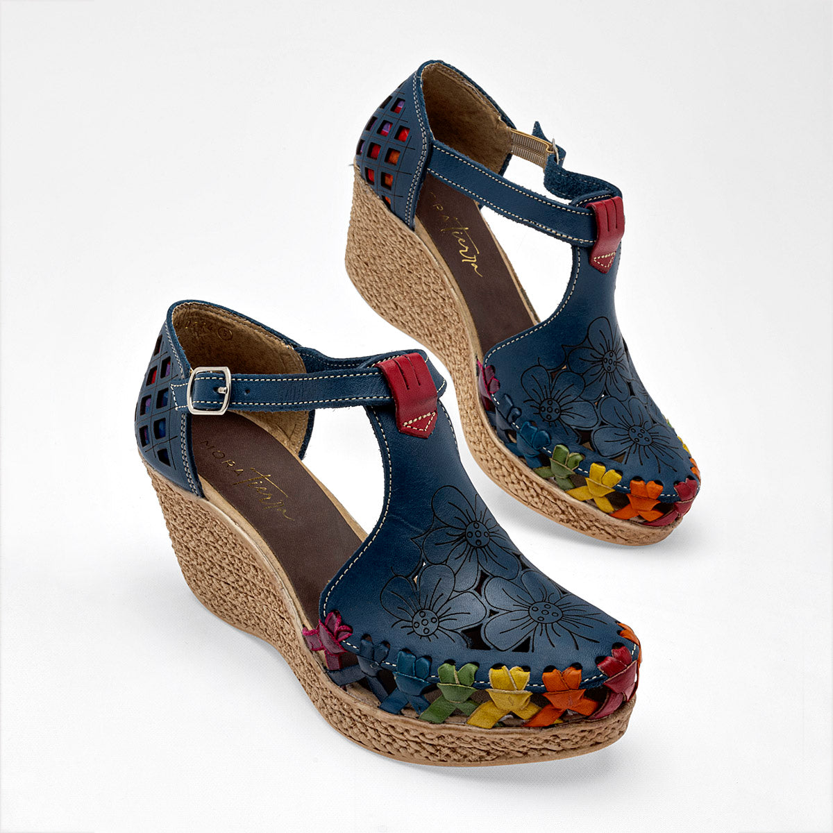 Sandalia CASUAL MUJER MORA TIERRA EVELIA AZUL MULTICOLOR