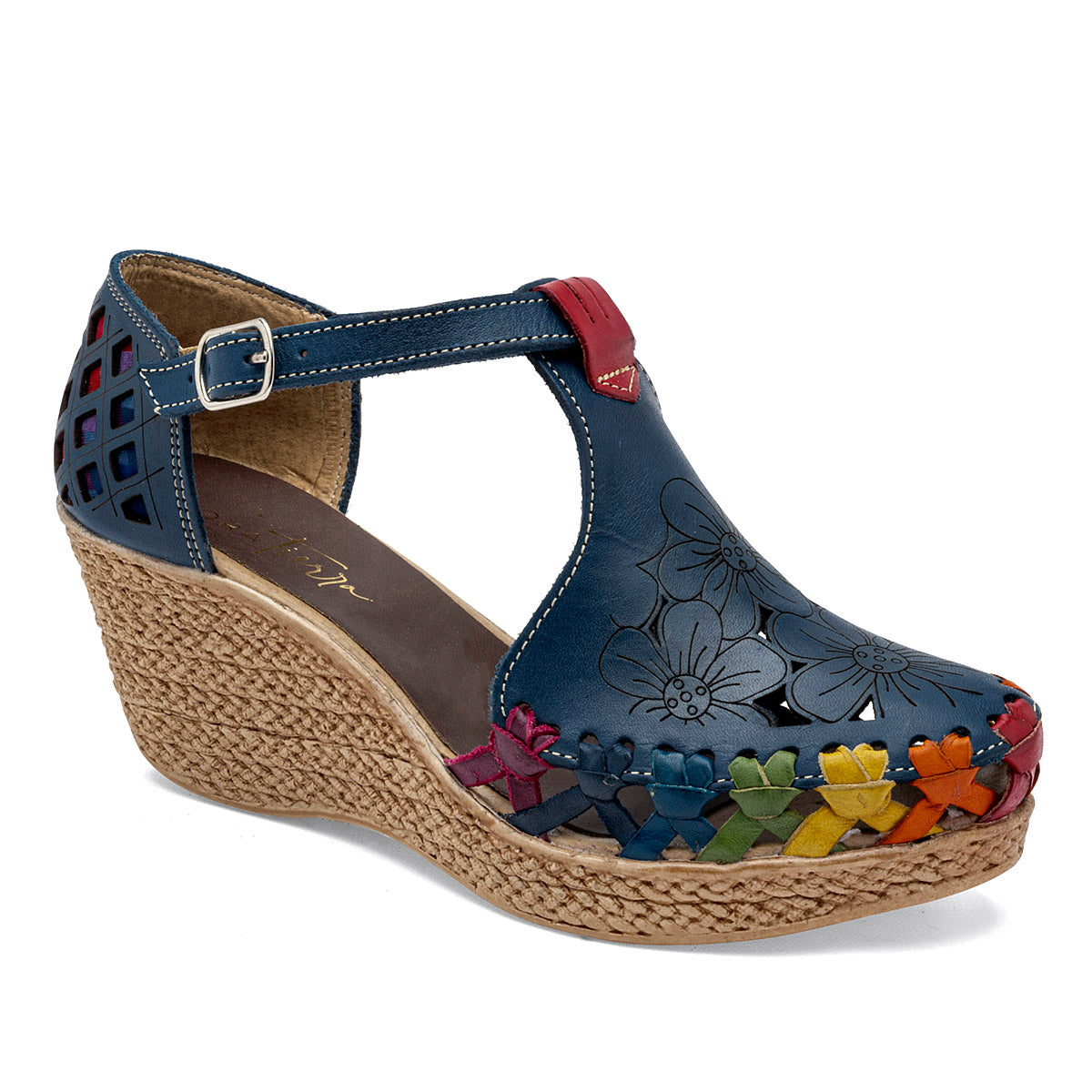 Sandalia CASUAL MUJER MORA TIERRA EVELIA AZUL MULTICOLOR
