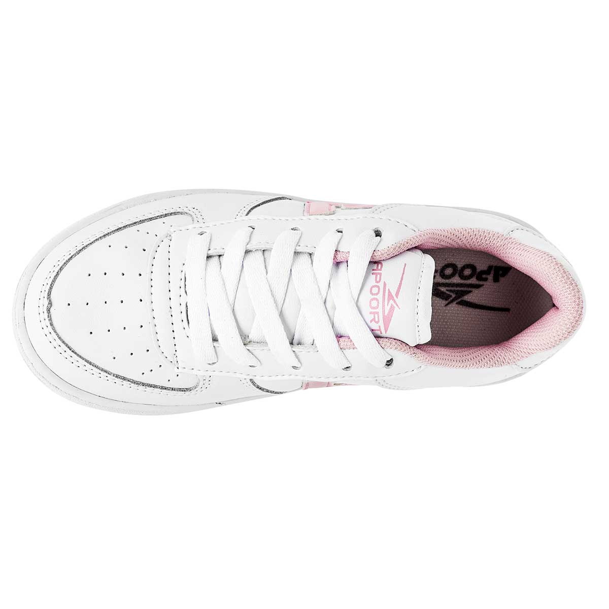 TENIS URBANO MUJER APOORT 5001 BLANCO ROSA