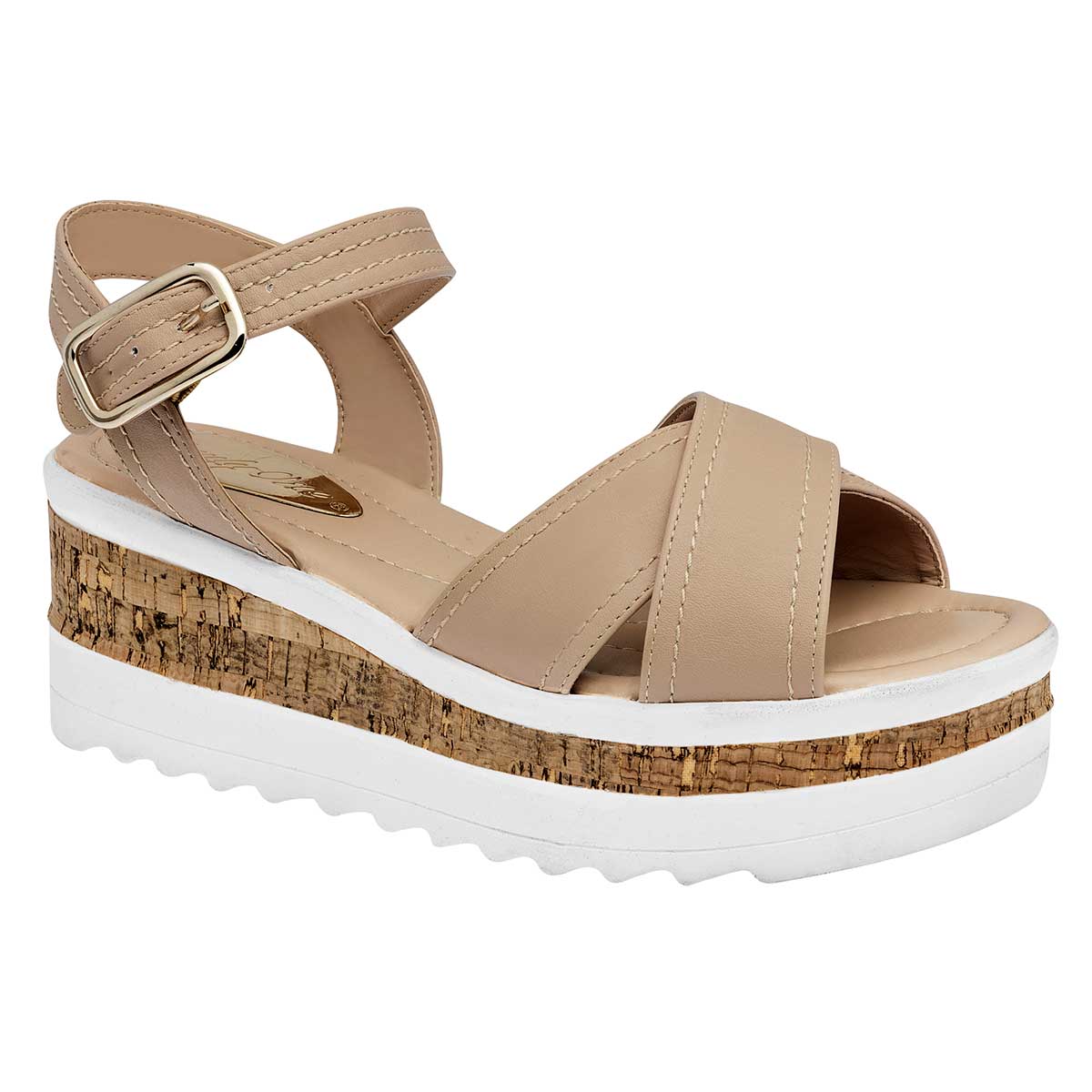 Sandalia Lady One Gr6237 Para Mujer Color Beige