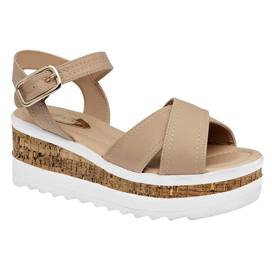 Sandalia Lady One Gr6237 Para Mujer Color Beige