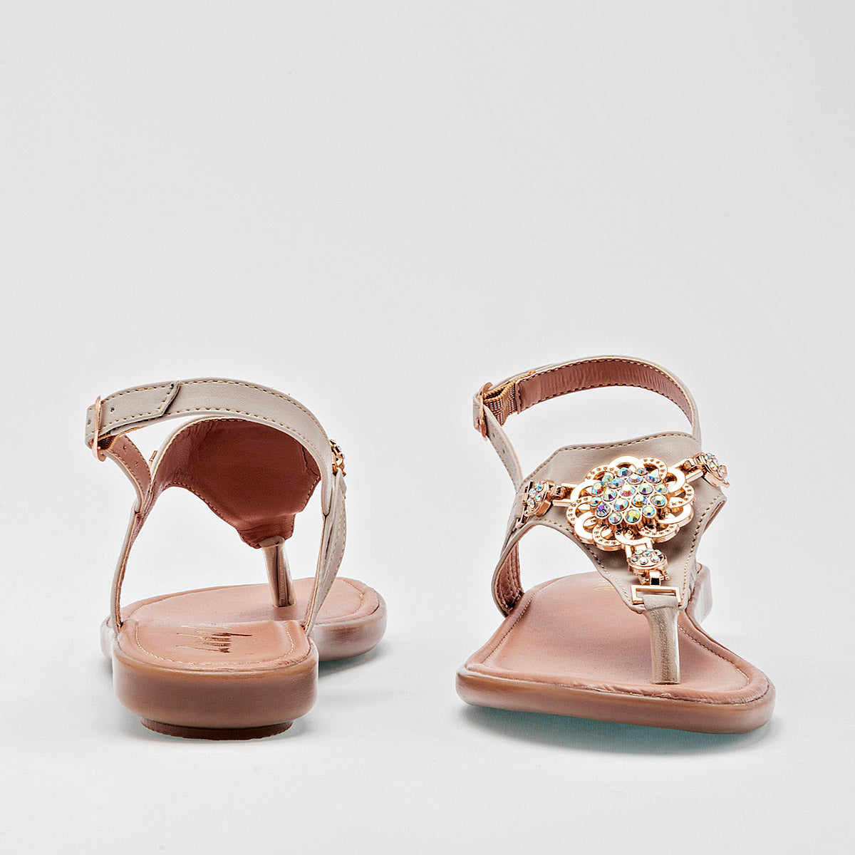 Sandalia Pata De Gallo Lady One Ny2513 Mujer Color Beige