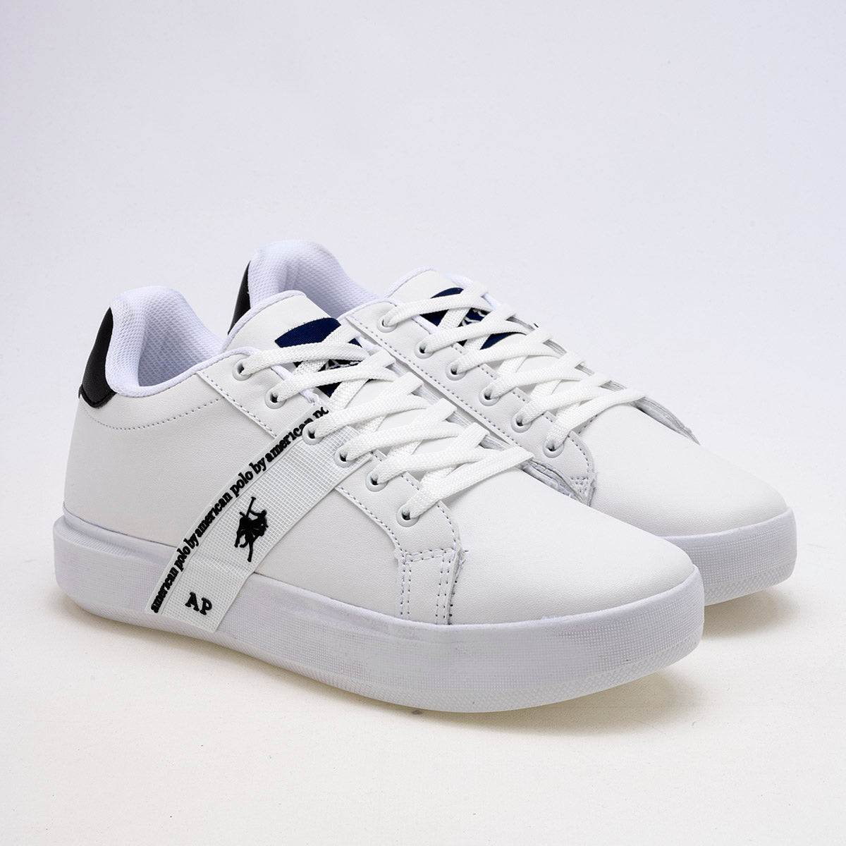 TENIS URBANO HOMBRE AMERICAN POLO BCL 2080 BLANCO NEGRO