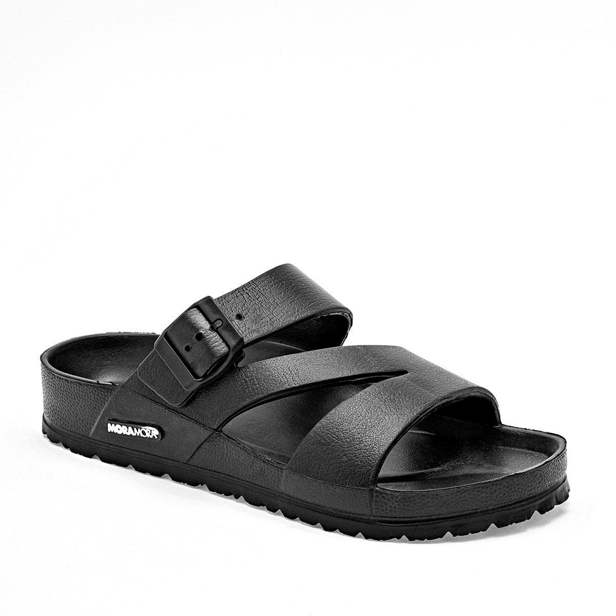 Sandalia Playera Moramora 182wm501 Para Mujer Color Negro