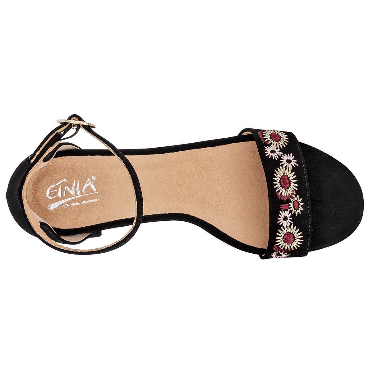 ZAPATO CASUAL MUJER ETNIA 619 NEGRO MULTICOLOR