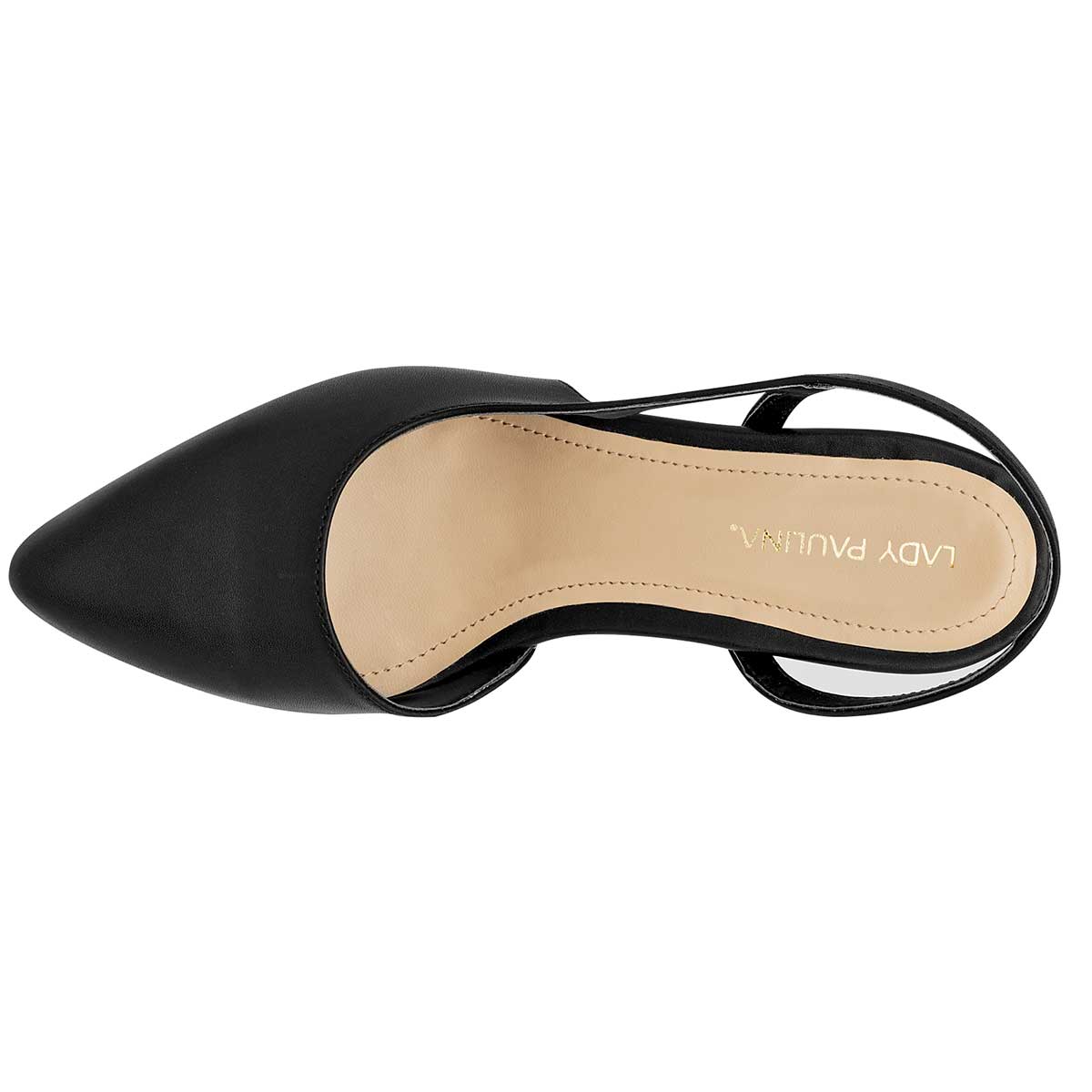 Zapatilla Destalonada Lady 16204 Para Mujer Color Negro