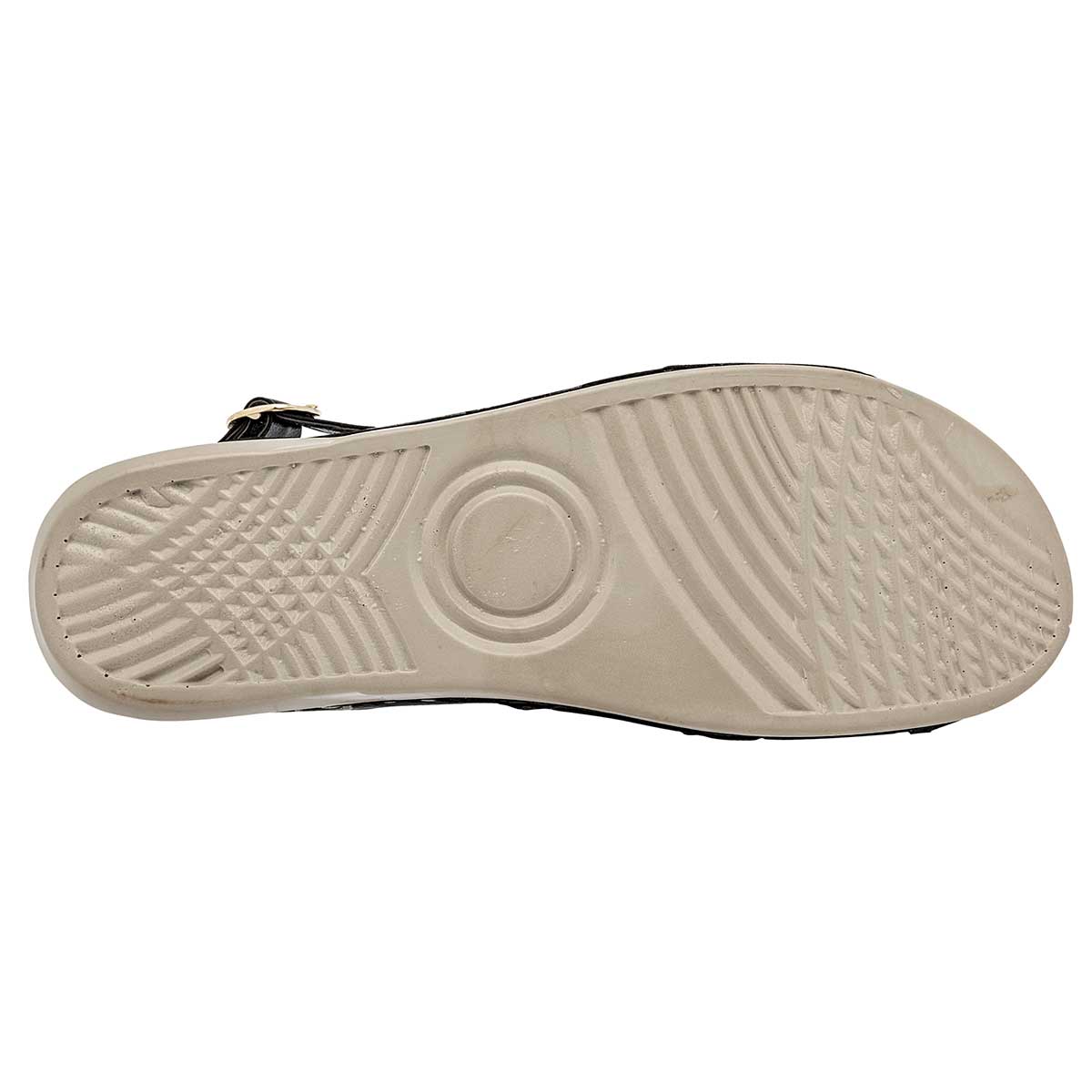Sandalia Con Hebilla Mora Confort 1363060 Mujer Col Negro