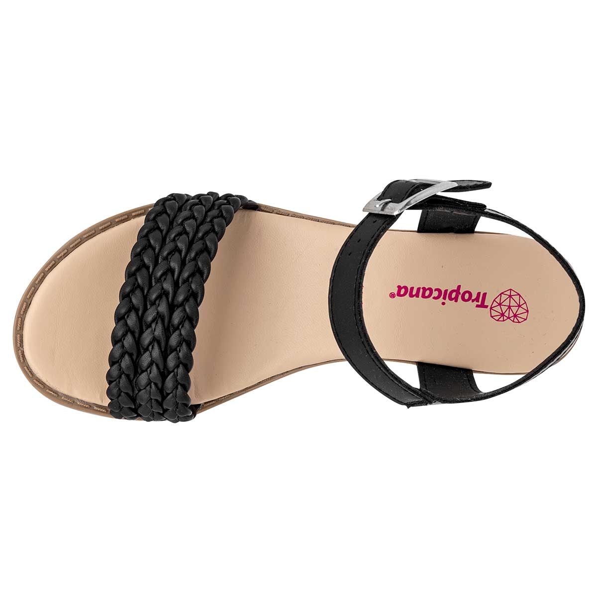 Sandalia Con Tirillas Tropicana 34032 Niña Color Negro