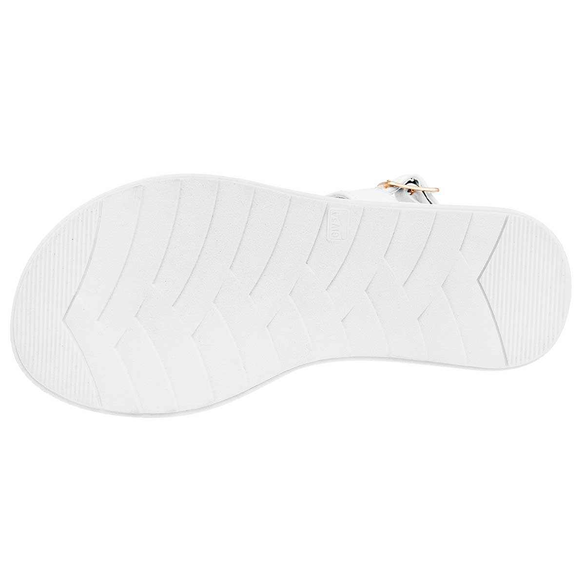 Sandalia Con Flores Dmonas 1053 Para Mujer Color Blanco