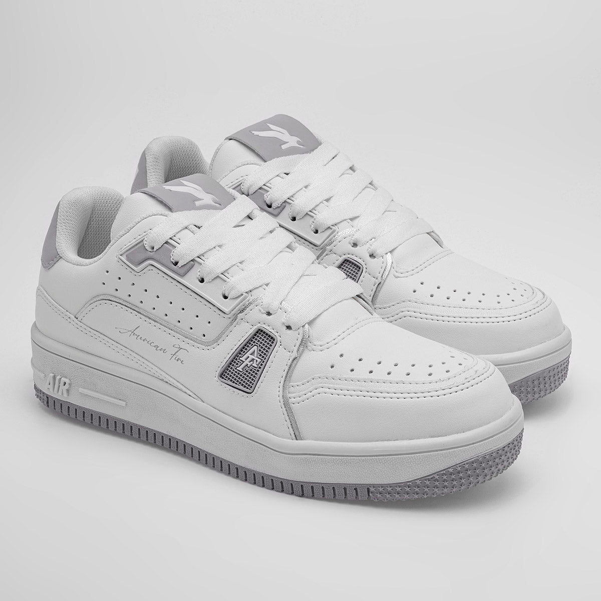 TENIS URBANO JUVENIL AMERICAN FIRE 7123 BLANCO GRIS
