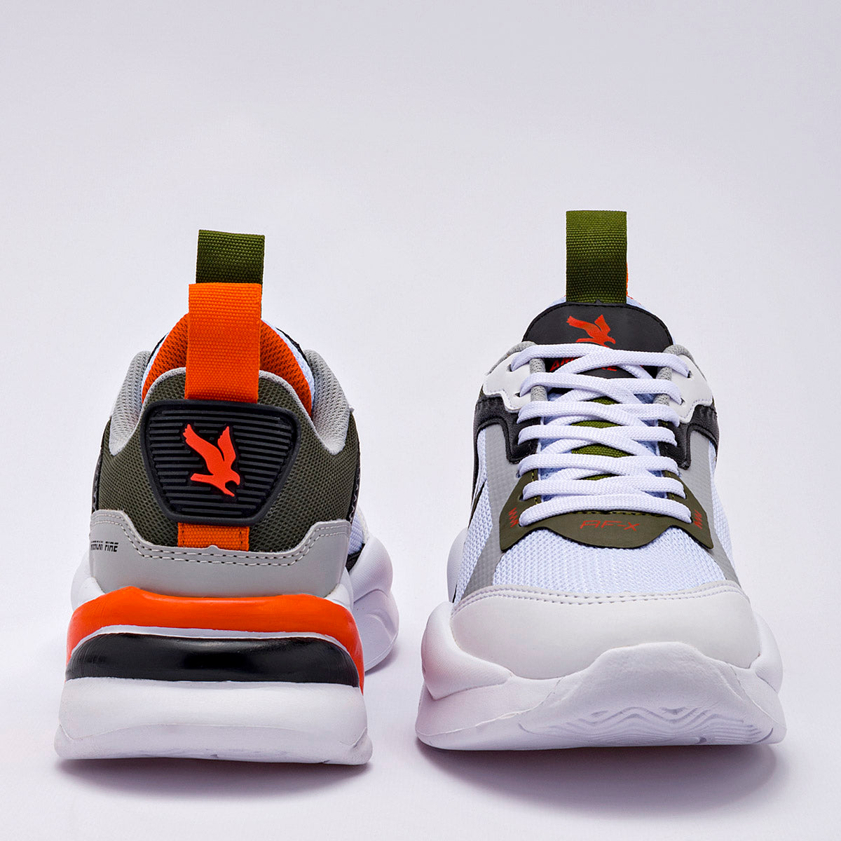 TENIS URBANO JUVENIL AMERICAN FIRE A69 BLANCO NEGRO OLIVO