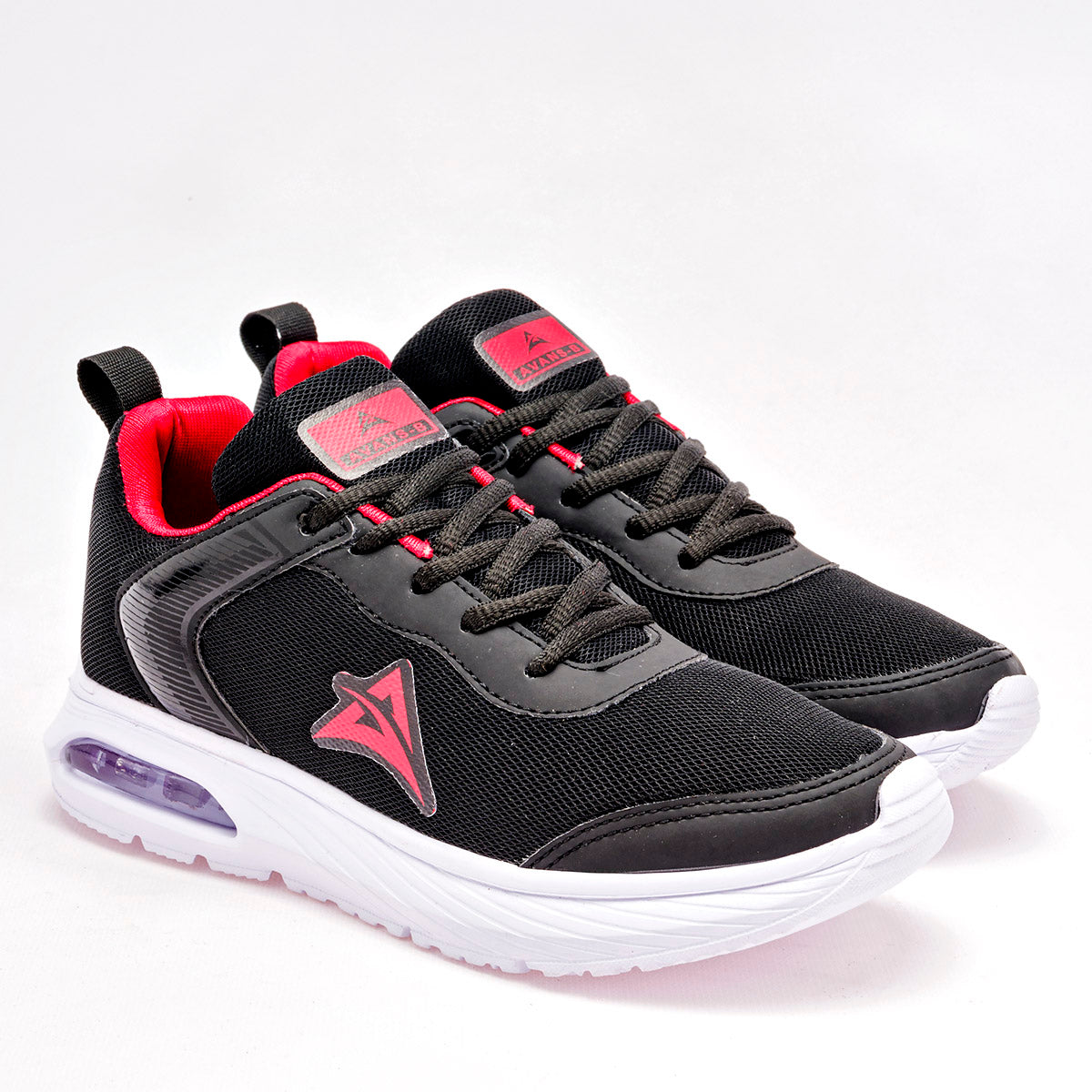 TENIS DEPORTIVO JUVENIL AVANS-B 058 NEGRO ROJO