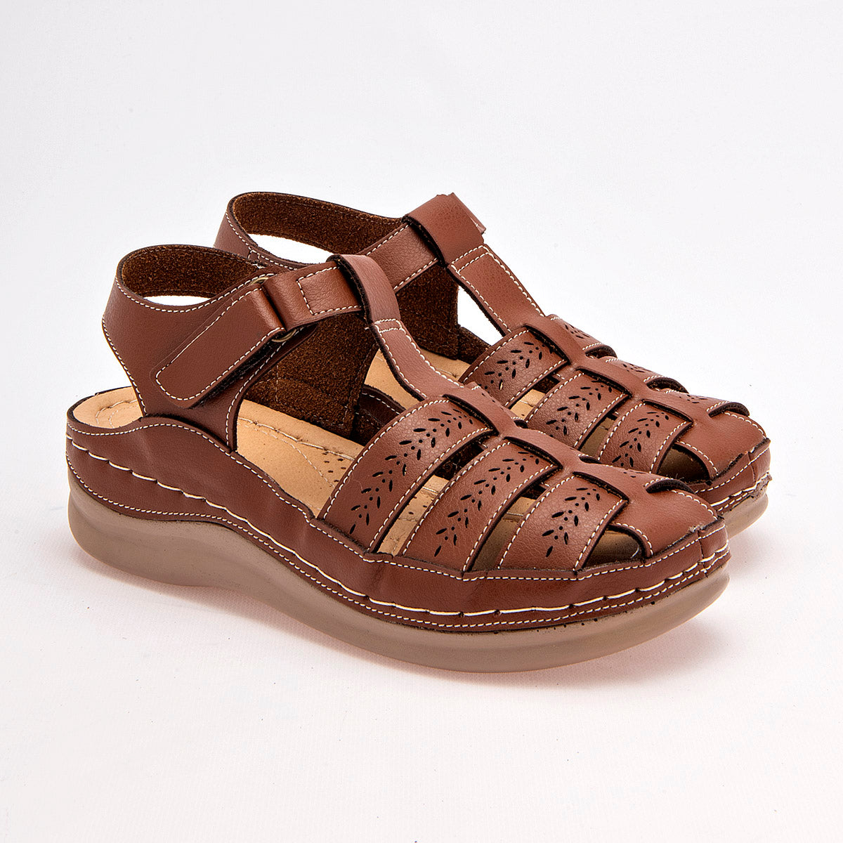 Sandalia Giselle 4310 Para Mujer Color Cafe