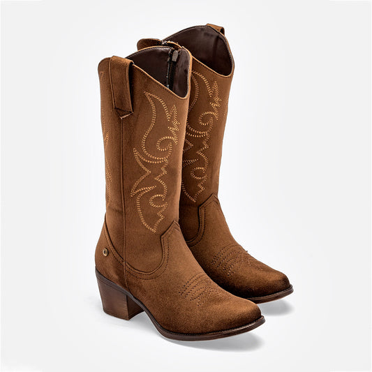 Botín tipo cowboy Mujer marca Moramora Café