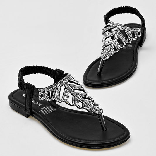 Sandalia Pata De Gallo Mora 1800400 Mujer Color Negro