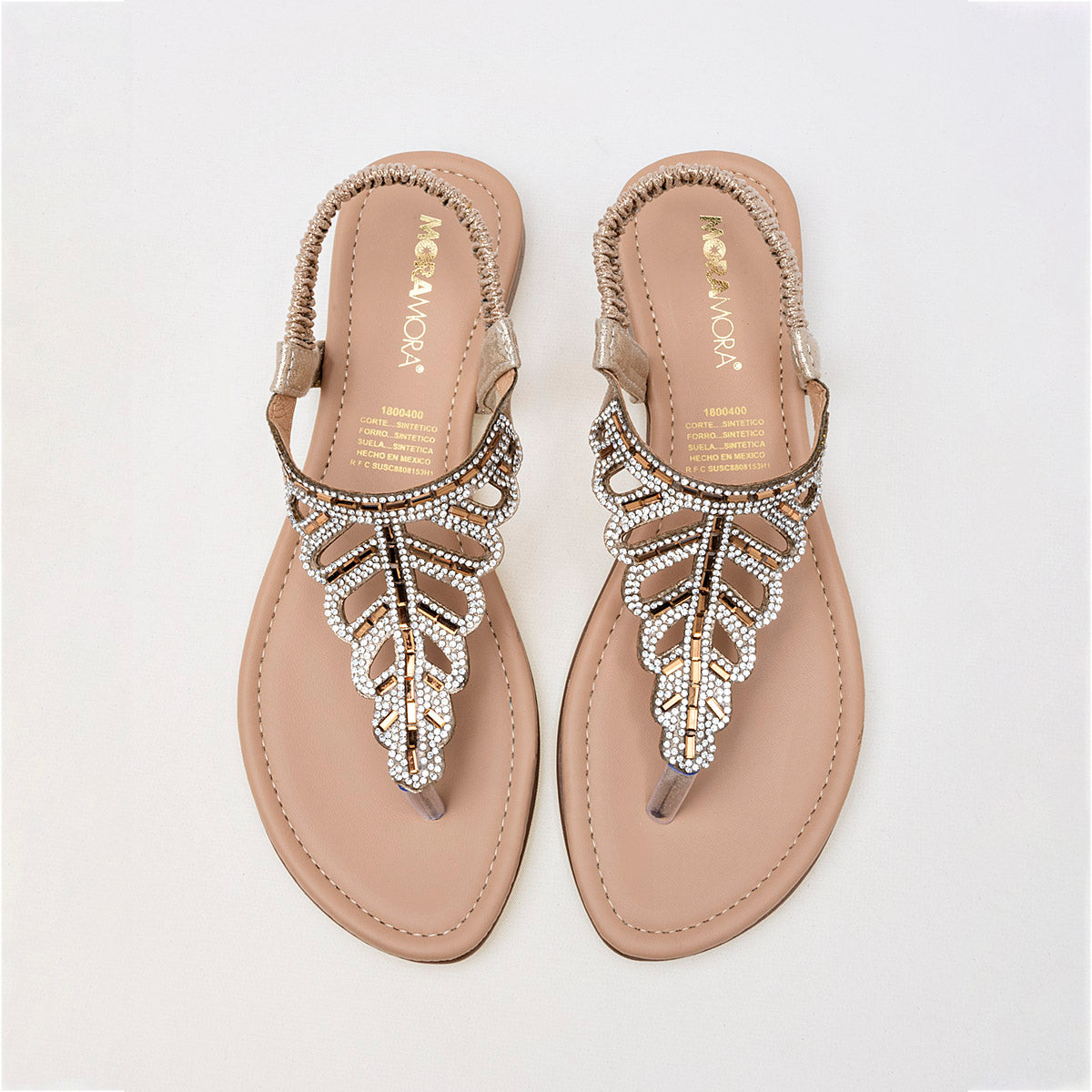 Sandalia Pata De Gallo Moramora 1800400 Mujer Color Oro