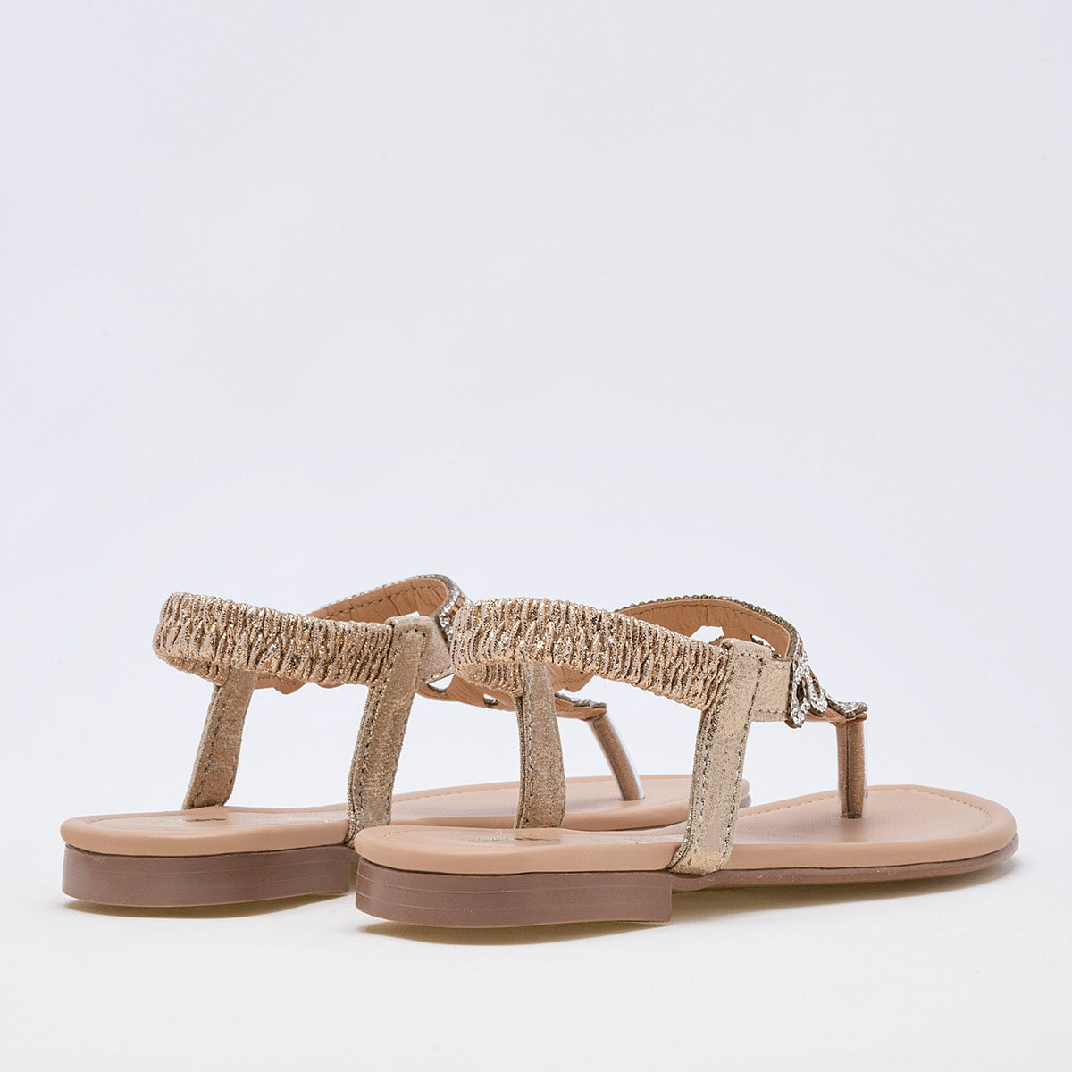 Sandalia Pata De Gallo Moramora 1800400 Mujer Color Oro