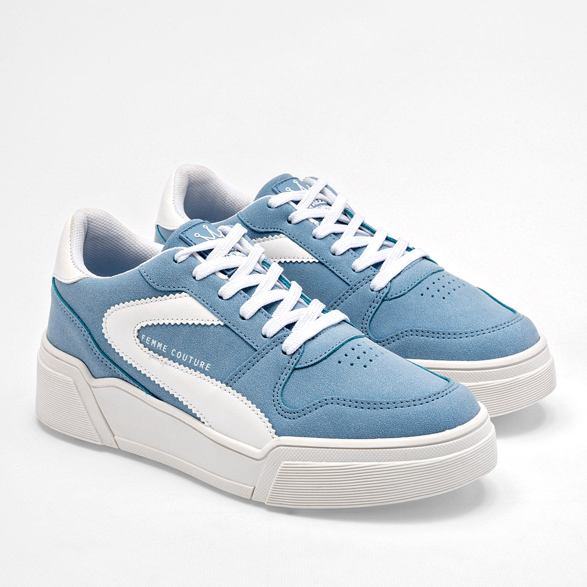 TENIS URBANO MUJER CLASBEN DENIZ AZUL BLANCO