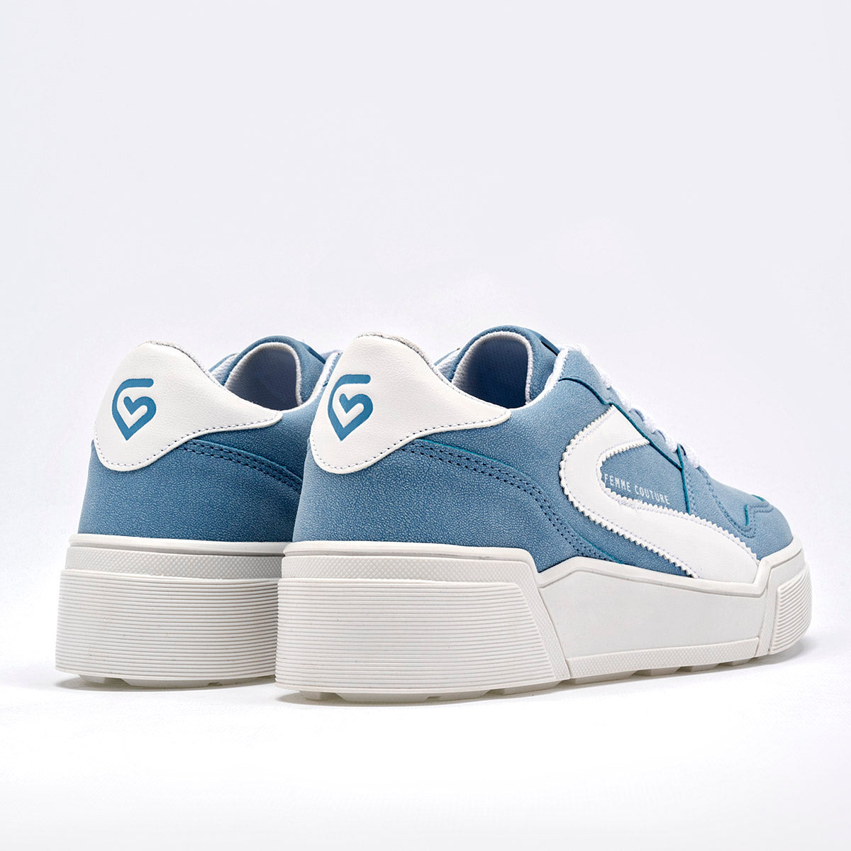 TENIS URBANO MUJER CLASBEN DENIZ AZUL BLANCO
