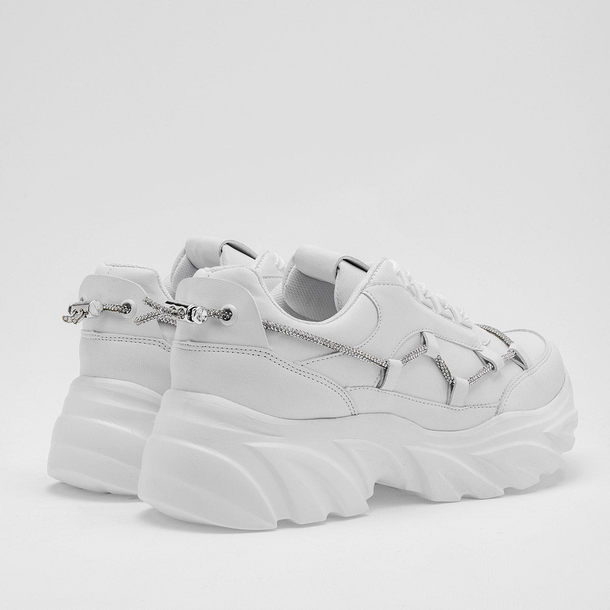 TENIS URBANO MUJER CLASBEN SWAROVSKY BLANCO