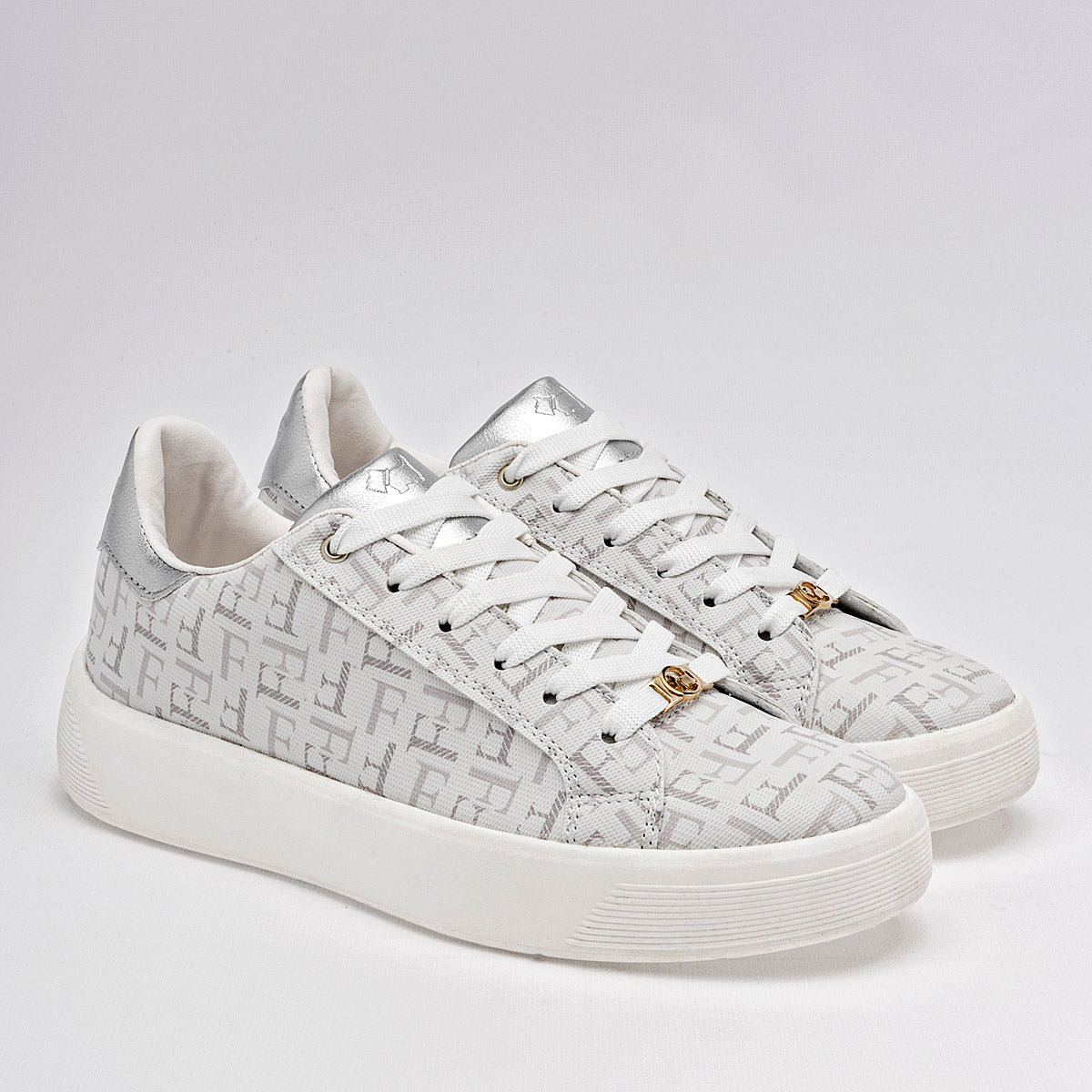 TENIS URBANO MUJER FERRIONI F1600301 BLANCO GRIS PLATA
