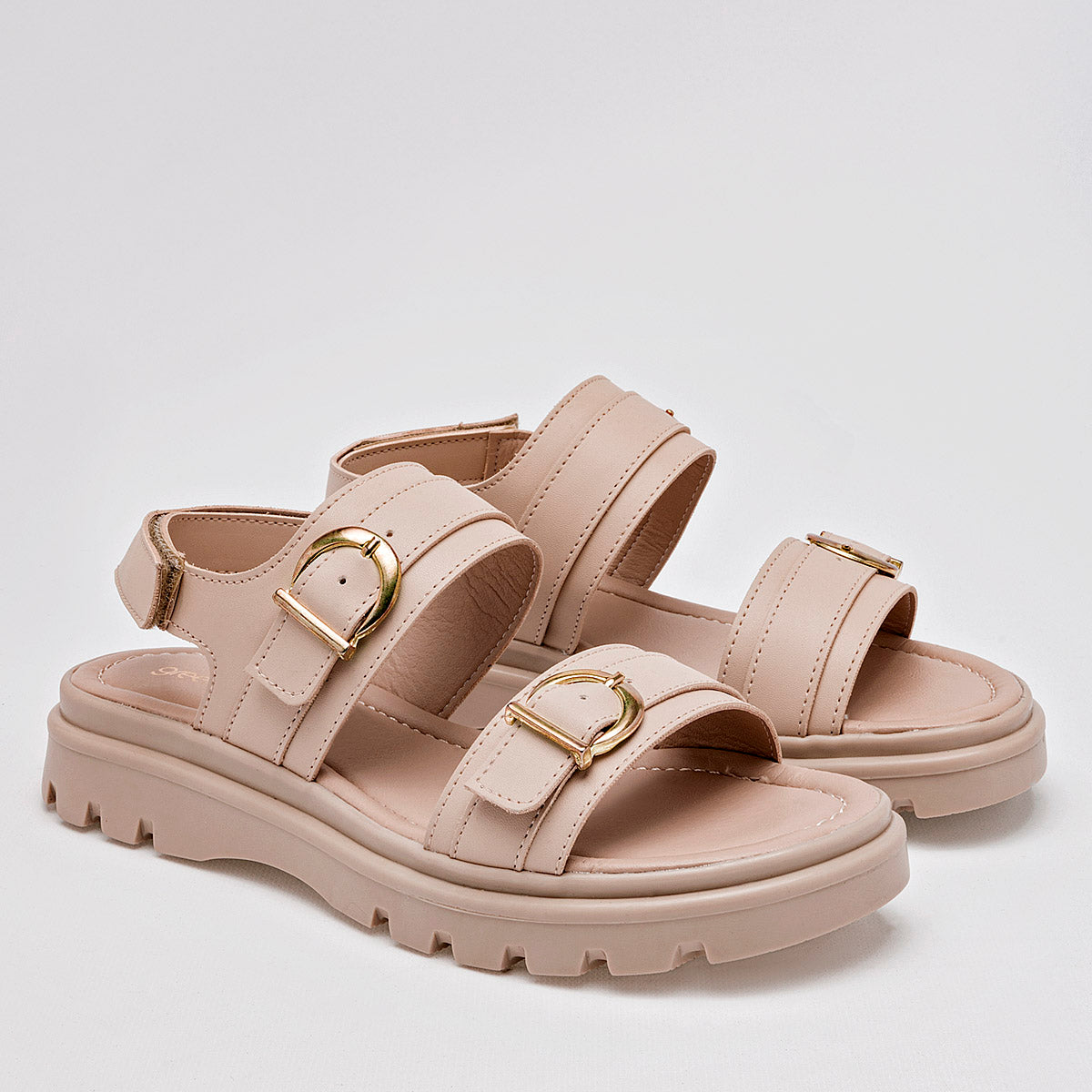 Sandalia Green Love 94043 Para Mujer Color Beige