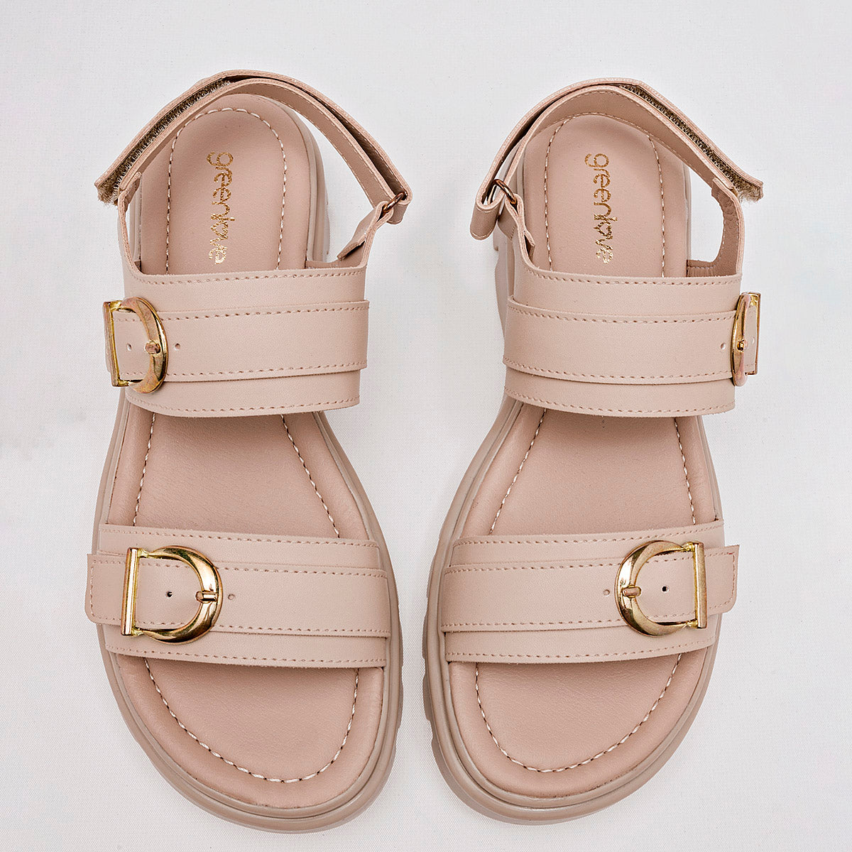 Sandalia Green Love 94043 Para Mujer Color Beige