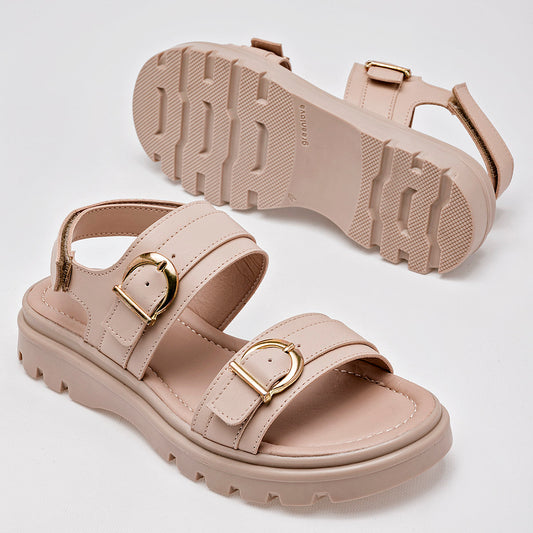Sandalia Green Love 94043 Para Mujer Color Beige