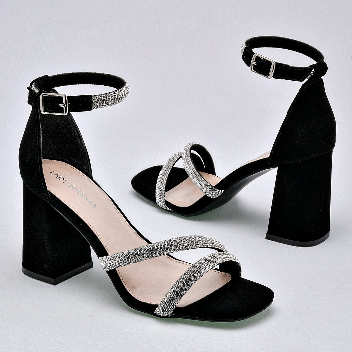 Zapatilla Con Pulsera Lpa 22714 Para Mujer Color Negro