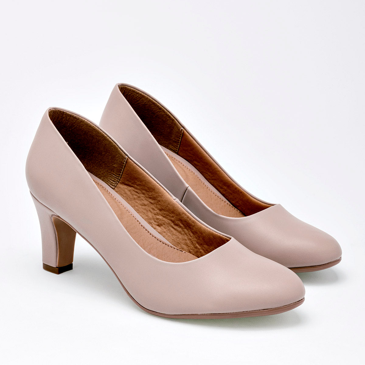 Zapatilla Cerrada Lady Paulina 34101 Para Mujer Color Beige