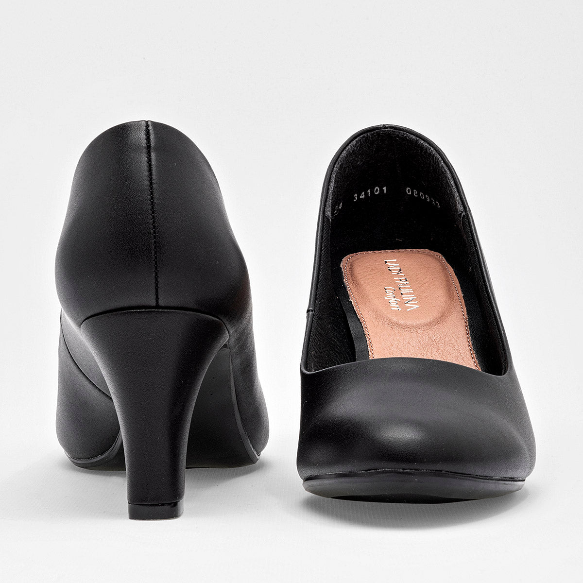 Zapatilla Cerrada Lady Paulina 34101 Para Mujer Color Negro