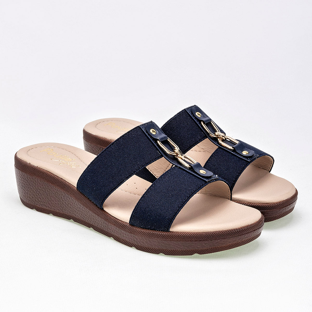 Sandalia Paulie 1701 Para Mujer Color Marino