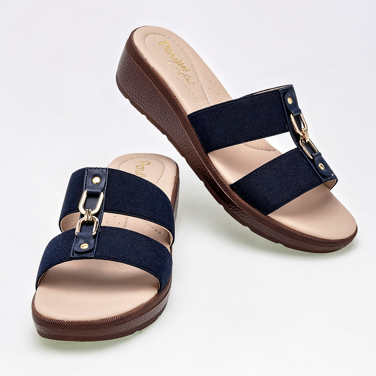 Sandalia Paulie 1701 Para Mujer Color Marino