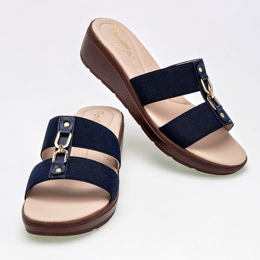 Sandalia Paulie 1701 Para Mujer Color Marino