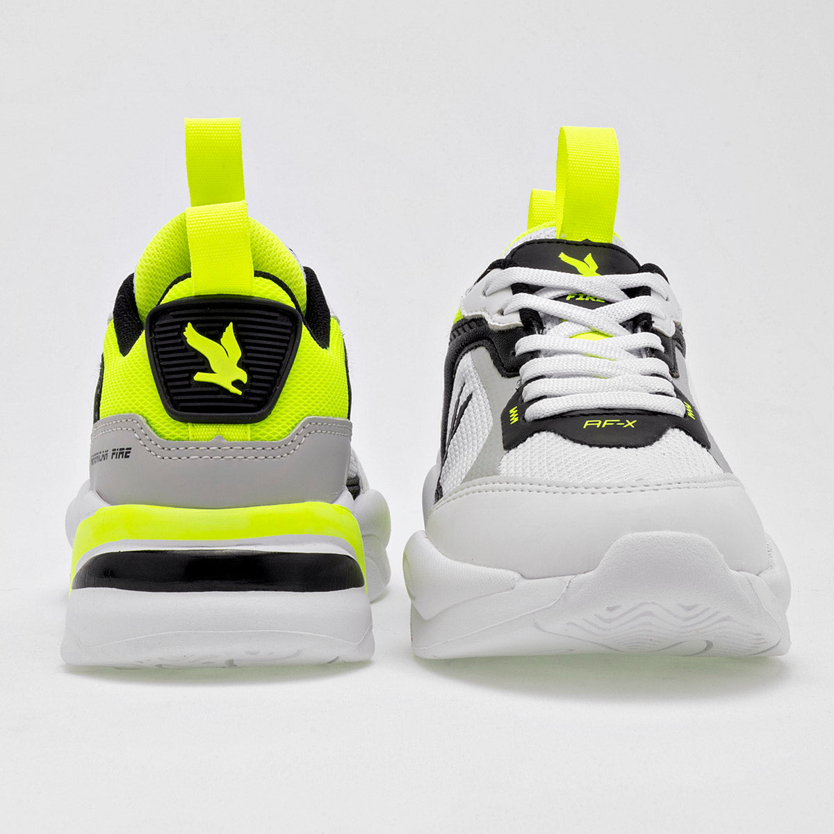 TENIS NIÑO URBANO AMERICAN FIRE A69 BLANCO NEGRO AMARILLO