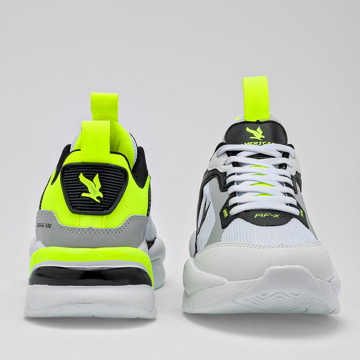 TENIS URBANO JUVENIL AMERICAN FIRE A69 BLANCO NEGRO AMARILLO