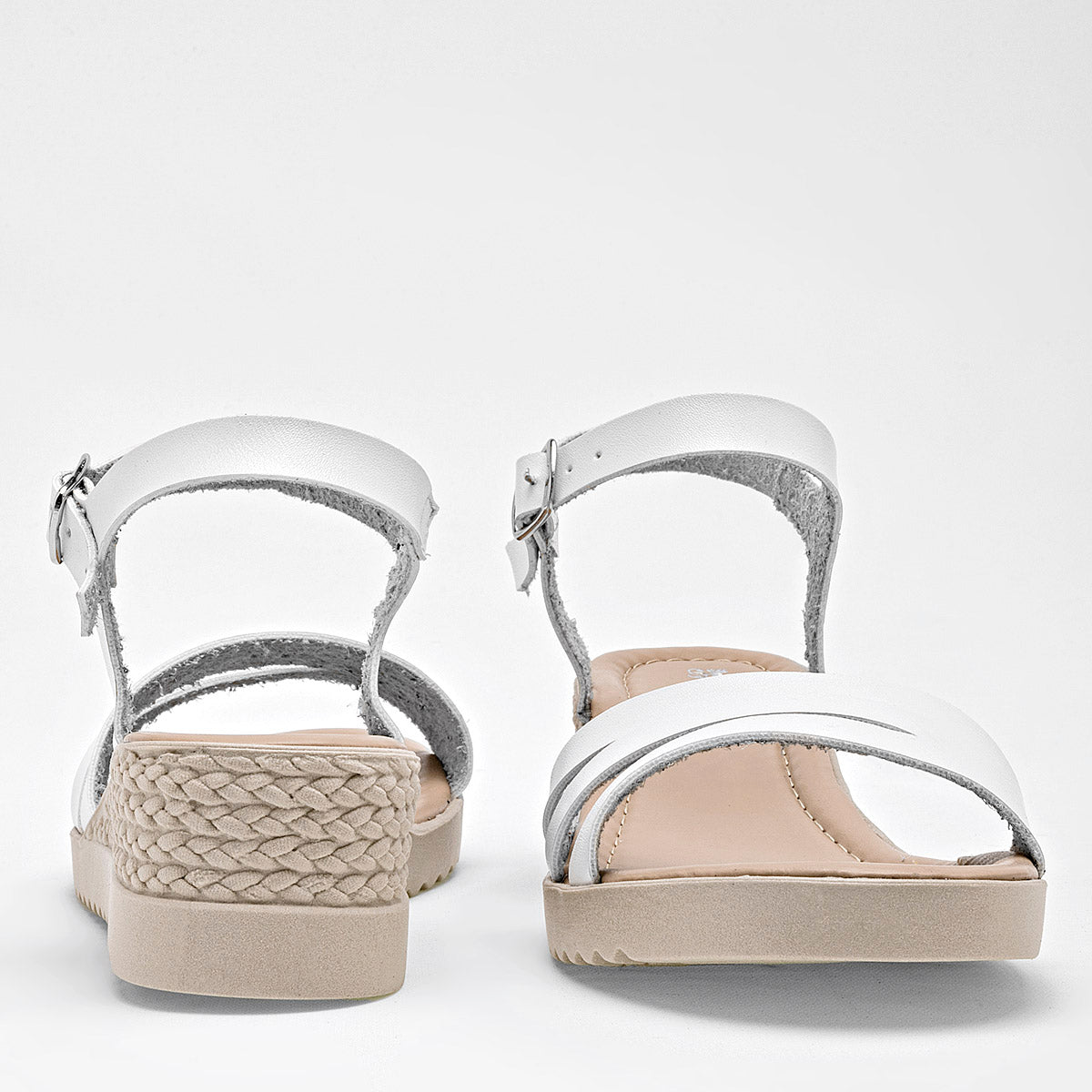 Sandalia Pravia 2735 Para Mujer Color Blanco