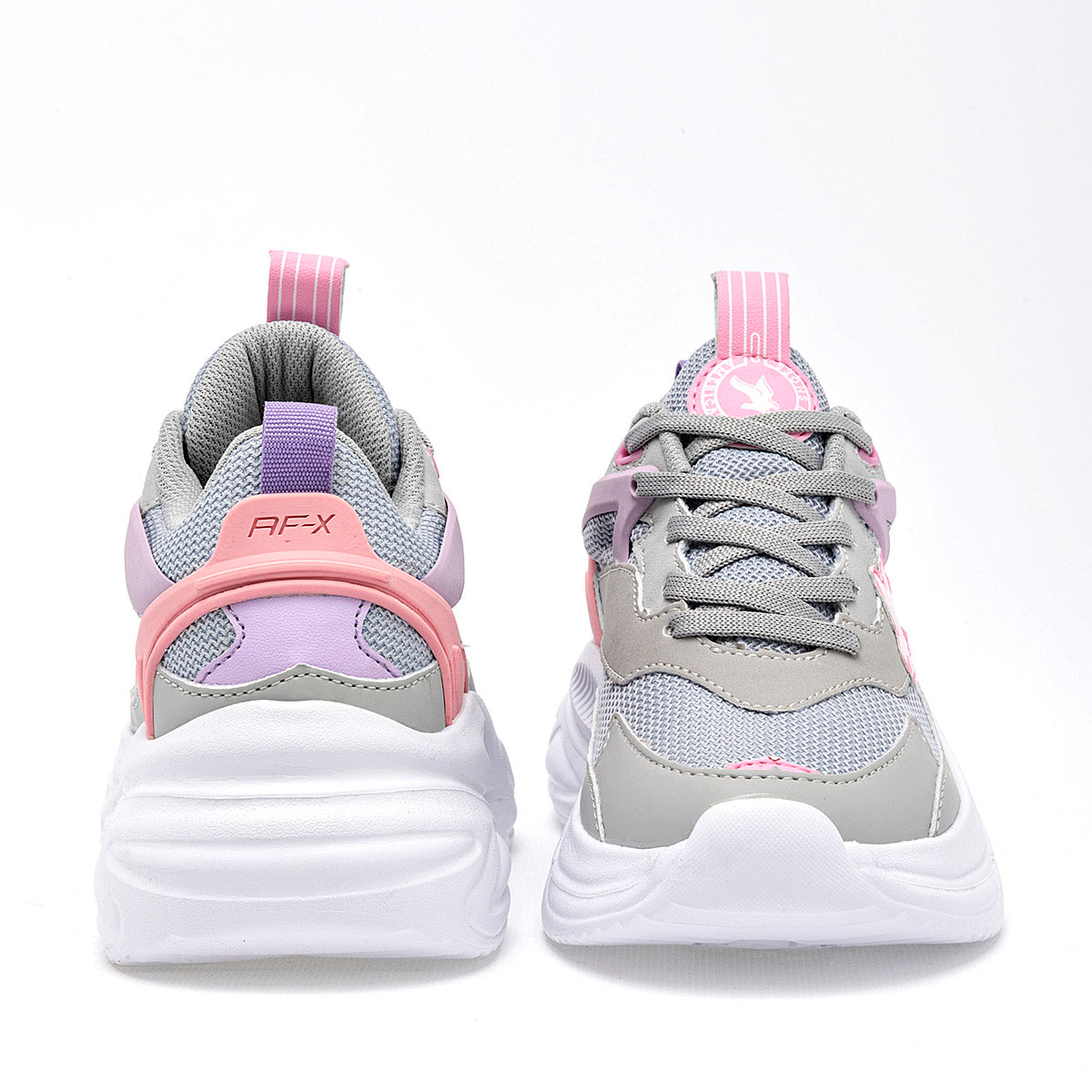 TENIS NIÑA URBANO AMERICAN FIRE A77 GRIS ROSA LILA