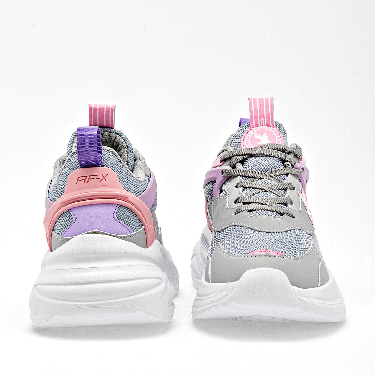 TENIS URBANO MUJER AMERICAN FIRE A77 GRIS ROSA LILA