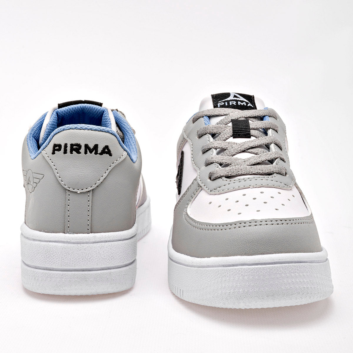 TENIS NIÑO URBANO PIRMA 5002 GRIS BLANCO
