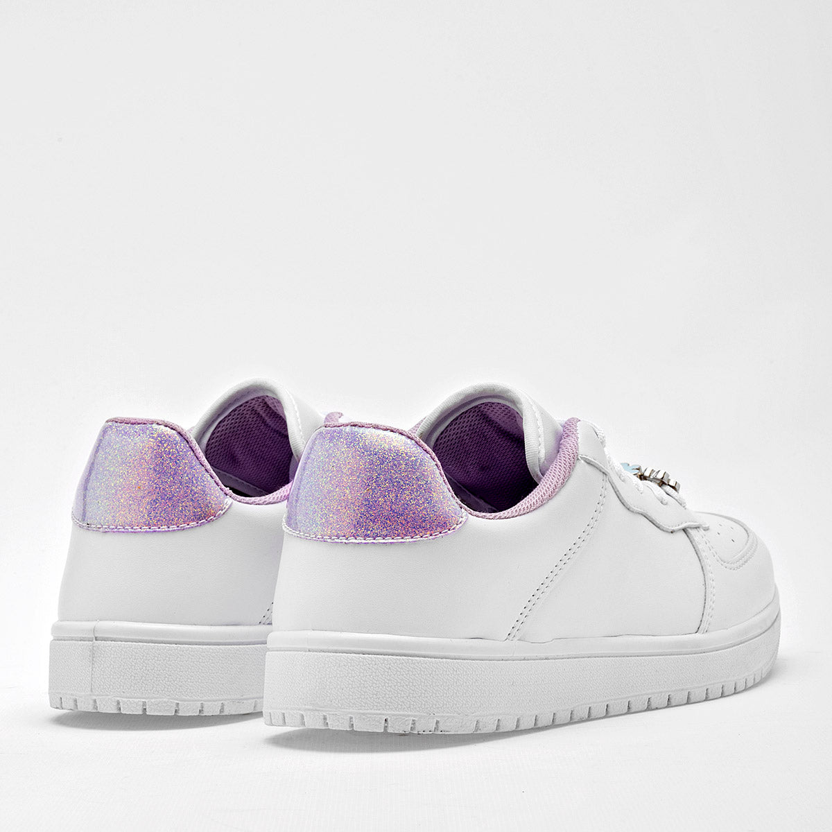 TENIS URBANO MUJER LEDS 12038 BLANCO LILA