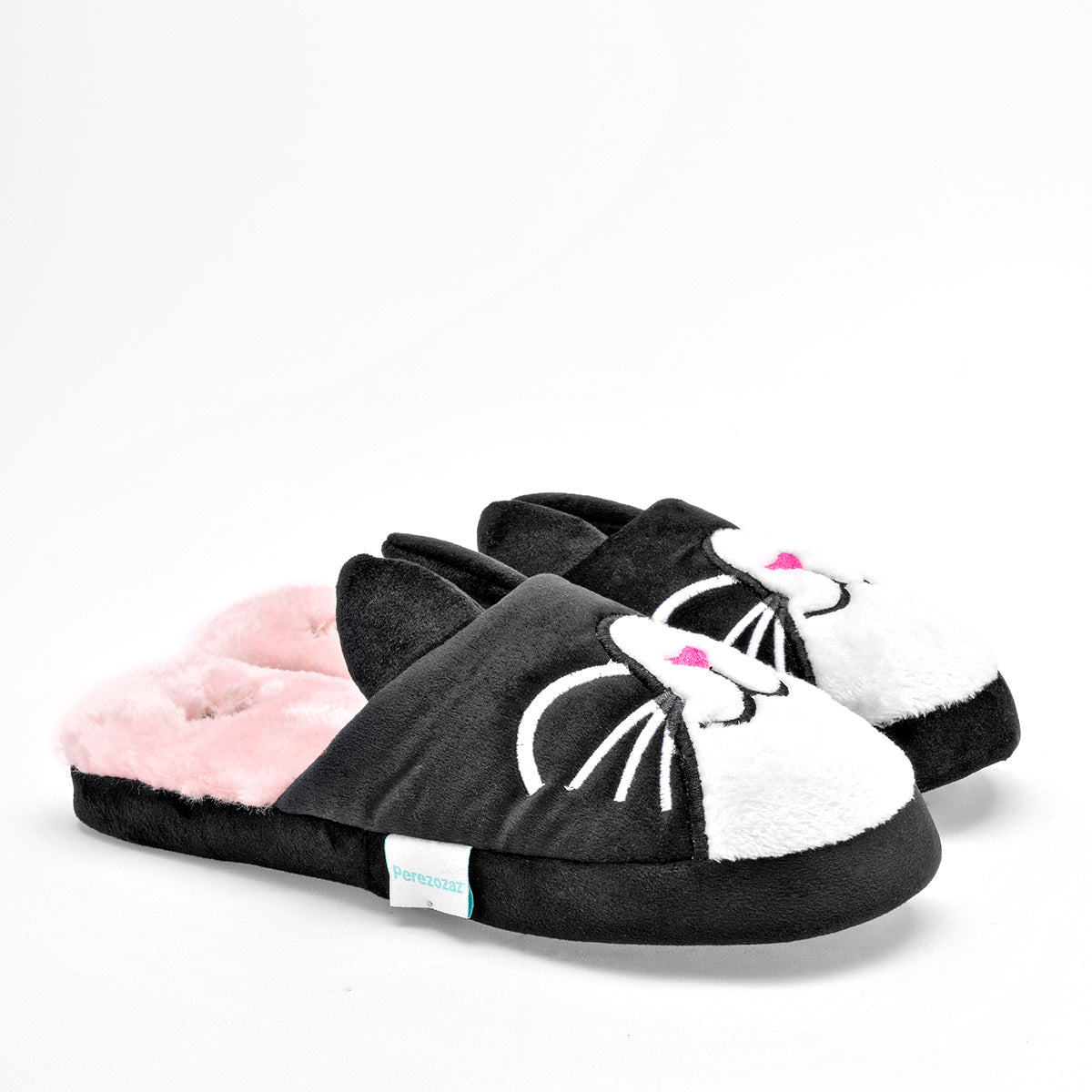 PANTUFLA MUJER HUARACHETAS PZ2030 NEGRO BLANCO
