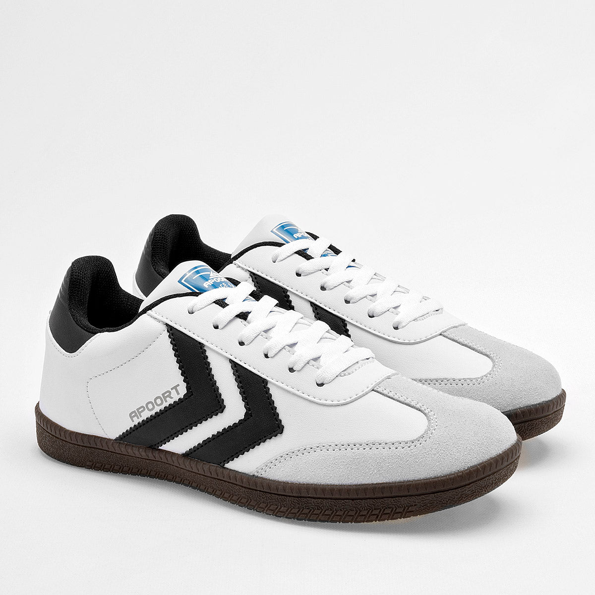 TENIS URBANO JUVENIL APOORT A010 BLANCO NEGRO GRIS