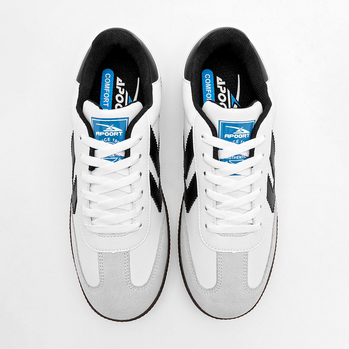 TENIS URBANO JUVENIL APOORT A010 BLANCO NEGRO GRIS