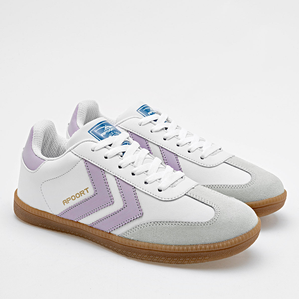 TENIS URBANO MUJER APOORT A011 BLANCO LILA GRIS