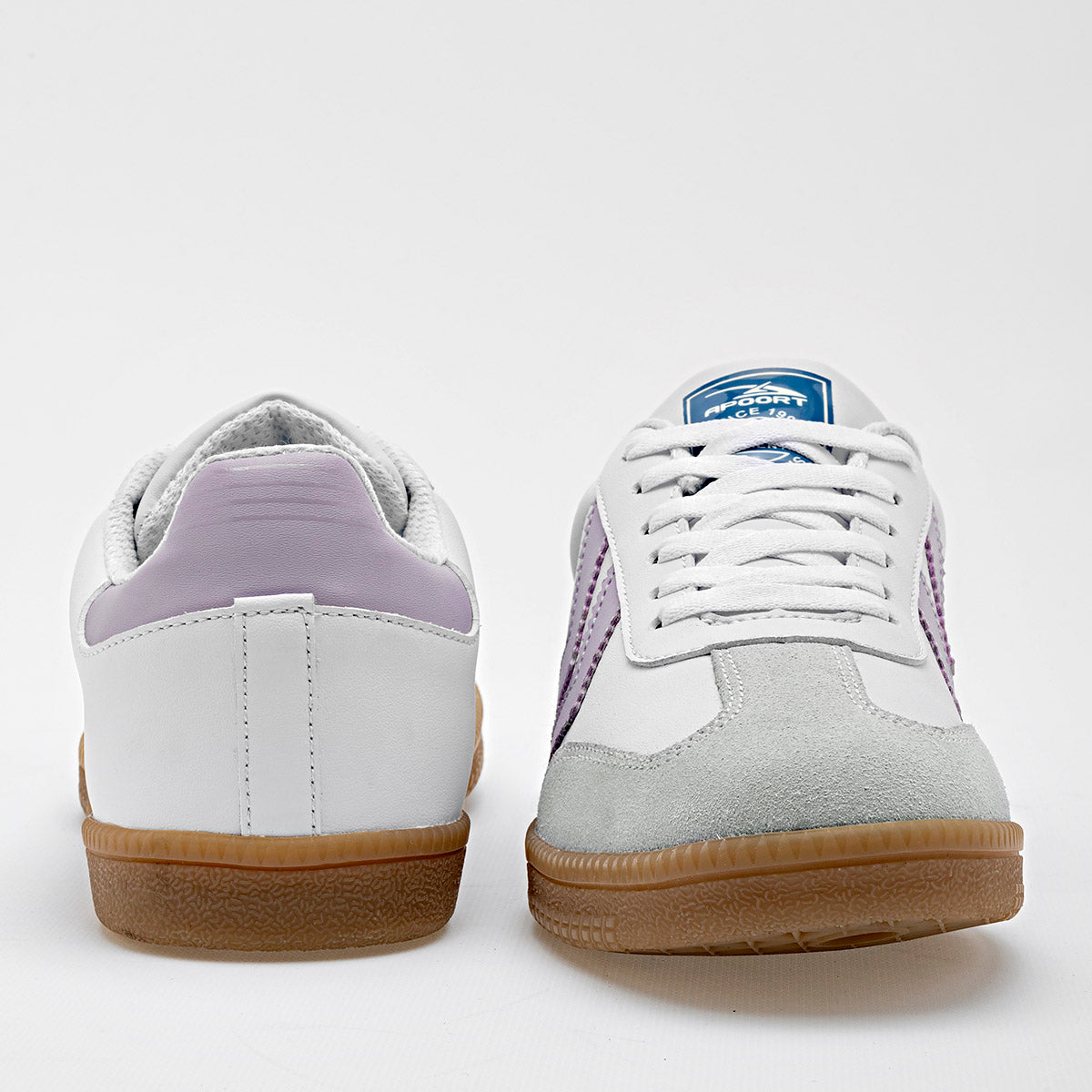 TENIS URBANO MUJER APOORT A011 BLANCO LILA GRIS