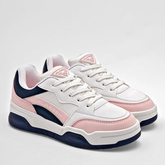 TENIS URBANO MUJER CLASBEN GRECIA BLANCO ROSA MARINO