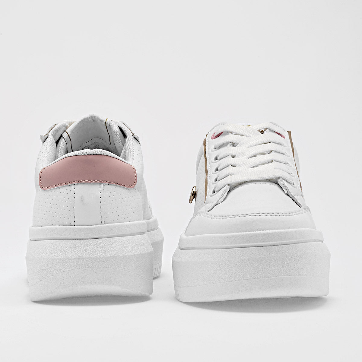 TENIS URBANO MUJER MORAMORA KITY BLANCO ROSA