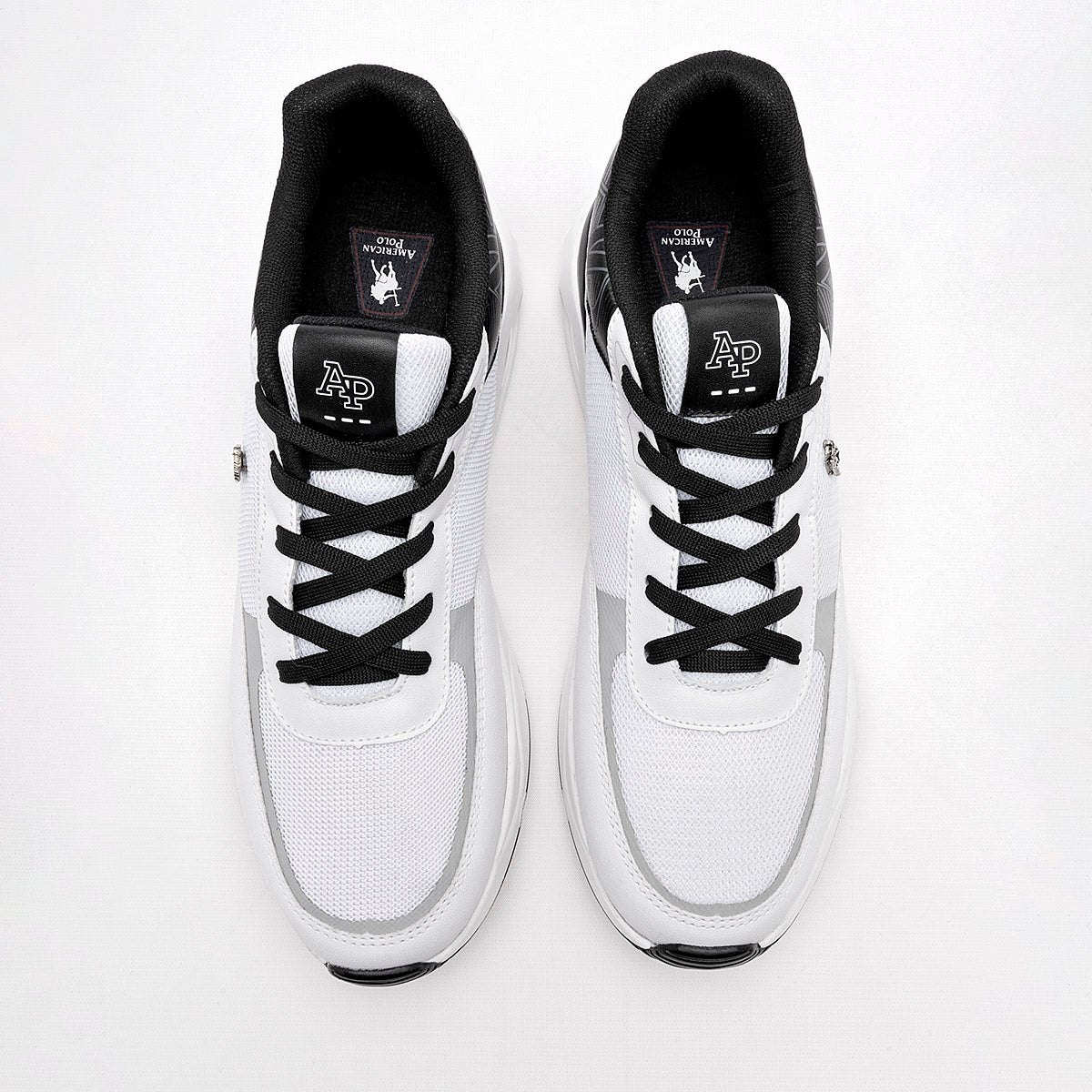 TENIS URBANO HOMBRE AMERICAN POLO 2733 BLANCO NEGRO GRIS